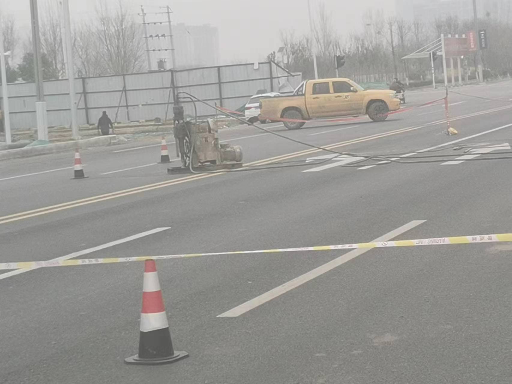 五湖渔场公路路基沉陷注浆